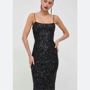 Bardot Black Infinite Sequin Maxi Dress